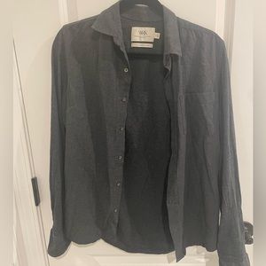 Mens WRK LS button down in Heather gray. Size S